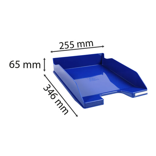 Exacompta Letter Tray Midi Combo Glossy Blue Pack of 6