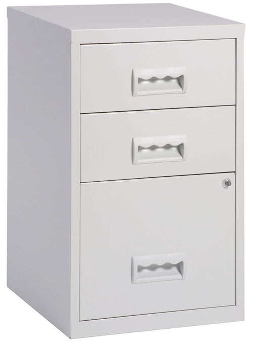 Pierre Henry Filing Cabinet with 3 Lockable Drawers COMBI 400 x 400 x 660 mm White