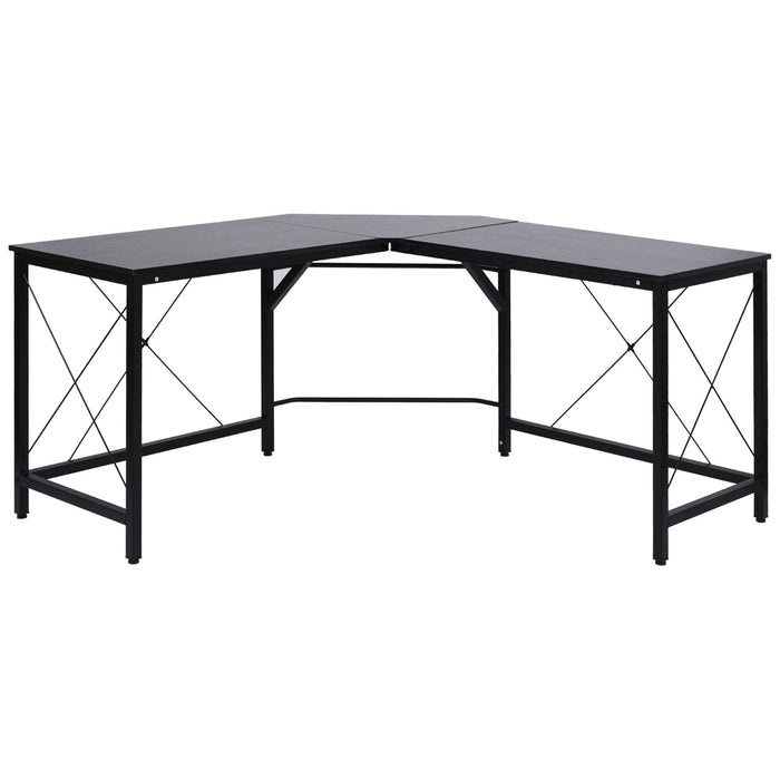 HOMCOM L Shaped Desk Black 1,500 x 760 mm