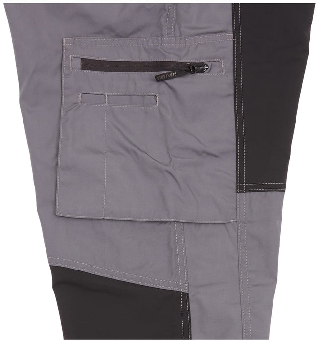 BLÅKLÄDER Trousers 14591845 Cotton, PL (Polyester) Mid Grey, Black Size 30S