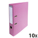 Exacompta PremTouch Lever Arch File A4 70 mm Pink 2 ring 53755E Cardboard, PVC (Polyvinyl Chloride) Portrait Pack of 10