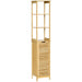 kleankin Cabinet Bamboo Natural wood finish 34 x 30 x 173 cm