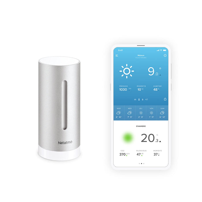 Netatmo Weather Station Indoor Module Silver 115 x 65 x 160 mm