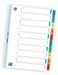 Oxford Indices A4 1-10 170 gsm White Card with Coloured Tabs