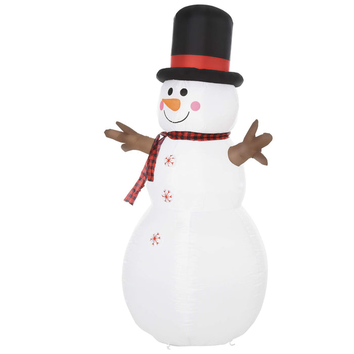 HOMCOM Christmas Snowman Inflatable Multicolour 80 x 182 cm