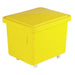 SLINGSBY mini mobile plastic container with close-fitting lid - 50 kg capacity - yellow