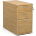 Desk High Pedestal with 3 Lockable Drawers Wood R25DH8O 426 x 800 x 725mm Oak