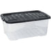 Storage Box Curve 42 L Transparent Polypropylene 60 x 40 x 25 cm