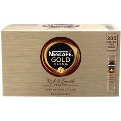 Nescafe Gold Blend Rich & Smooth Caffeinated Instant Coffee Sachets Box 1.8 g Pack of 200