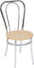 Bistro Deluxe Chair Solid Wood Seat with Chrome Frame (Each) - 6450