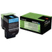 Lexmark 80C2SCE Original Cyan Cartridge toner