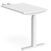 Elev8² Sit Stand Return Desk with White Melamine Top and White Frame 1 Leg Touch 1600 x 800 x 675 - 1300 mm