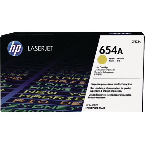 HP 654A Original Toner Cartridge CF332AC Yellow