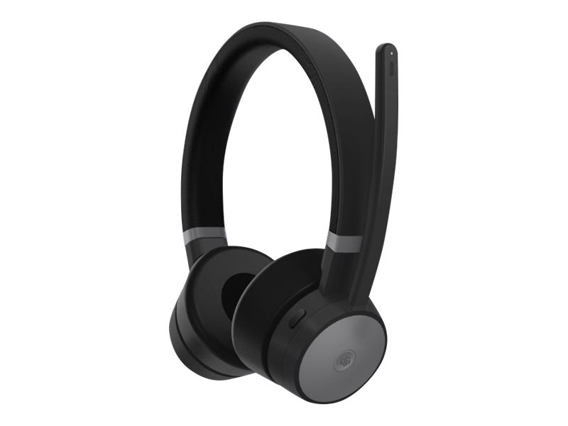 Lenovo Go - Headset - on-ear - Bluetooth - wireless, wired - active noise cancelling - USB-C - thunder black - Certified for Skype for Business, Certified for Microsoft Teams - for ThinkPad L13 Yoga Gen 3 21BB, T16 Gen 1 21BV