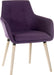 Contemporary 4 Legged Upholstered Reception Chair Plum (Pack 2) - 6929PLUM