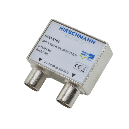 Hirschmann CATV Splitter 4.8 dB / 5-1218 MHz - 2 Outputs