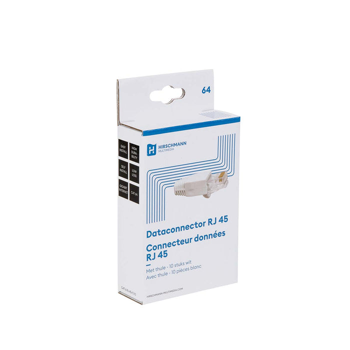 Hirschmann QCRJ45 CAT6 FTP 10 Quick connect U/FTP CAT6 data connector RJ45 with white thule - 10 pcs