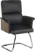 Elegance Gull Wing Medium Back Cantilever Leather Look Visitor Chair Black - 6959BLK