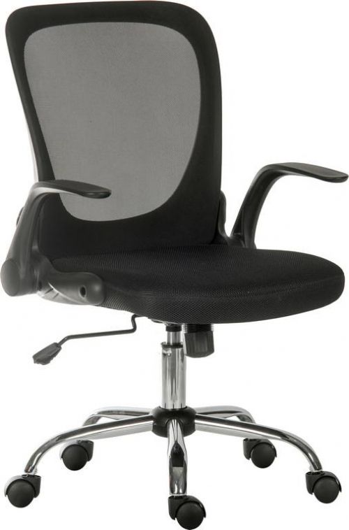 Flip Mesh Back Executive Office Chair with Flip Up Armrests Black - 6962BLK