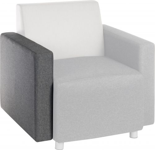 Cube Modular Interchangeable Fabric Armrest Only Dark Grey - 6971