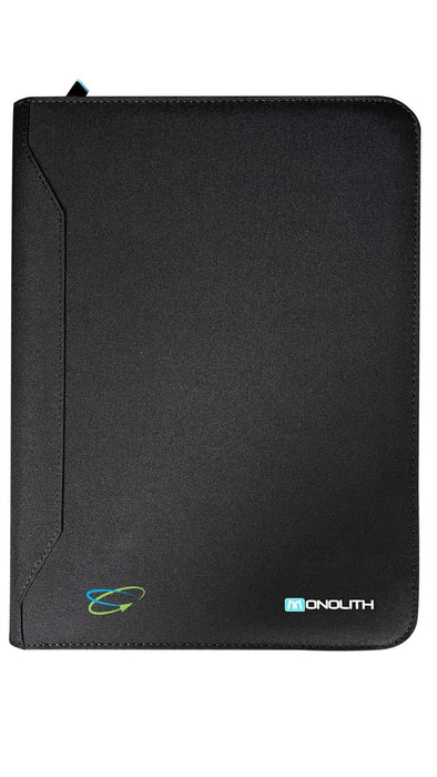 Monolith Blueline Zipped with Ringbinder Meeting and Conference Folder A4 Black 3352