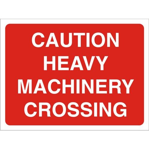 Site Sign Heavy Machinery Fluted Board 30 x 40 cm