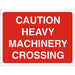 Site Sign Heavy Machinery Fluted Board 30 x 40 cm