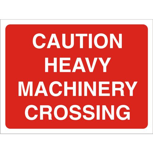 Site Sign Heavy Machinery Fluted Board 45 x 60 cm