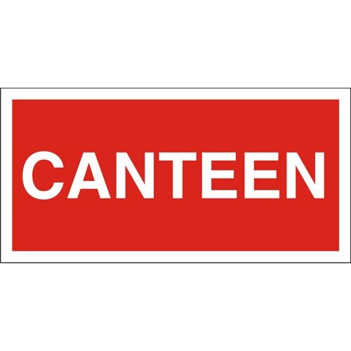 Site Sign Canteen Fluted Board 10 x 20 cm