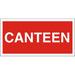 Site Sign Canteen Fluted Board 20 x 40 cm