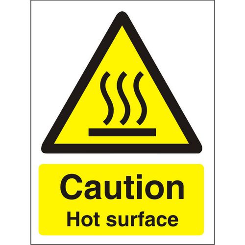 Catering Sign Hot Surface Vinyl 20 x 15 cm