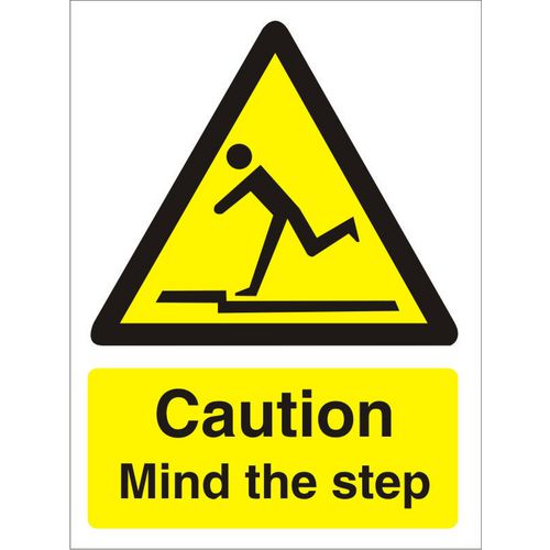 Warning Sign Mind The Step Vinyl 30 x 20 cm