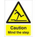 Warning Sign Mind The Step Vinyl 30 x 20 cm