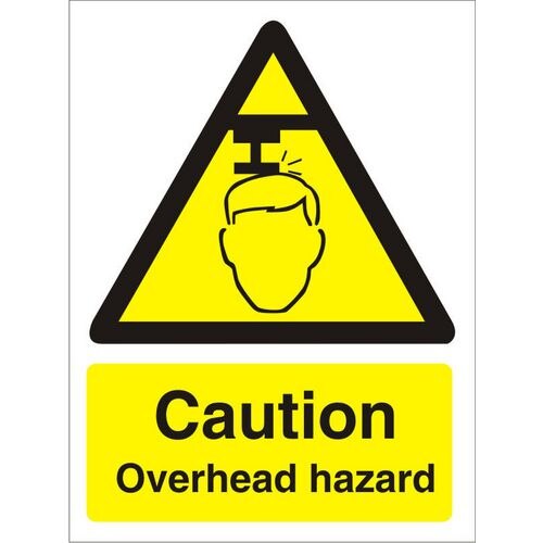 Warning Sign Overhead Hazard Vinyl 40 x 30 cm