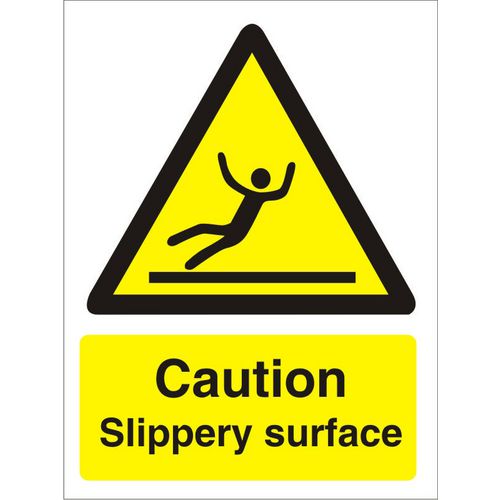 Warning Sign Slippery Surface Vinyl 30 x 20 cm