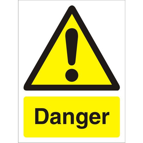 Warning Sign Danger Vinyl 30 x 20 cm