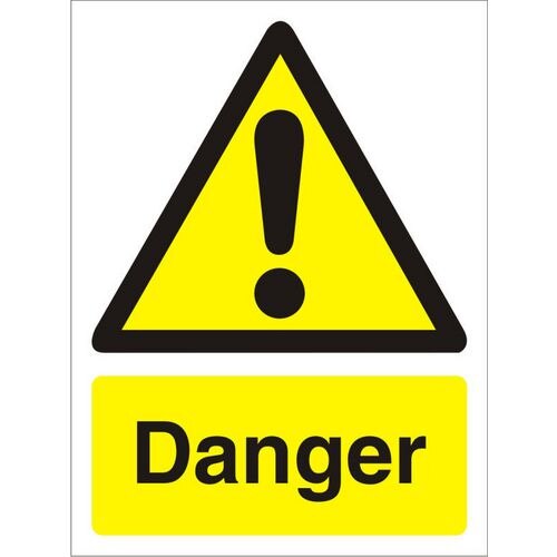 Warning Sign Danger Vinyl 40 x 30 cm