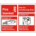 Fire Sign Blanket Vinyl 15 x 15 cm