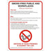 Prohibition Sign No Smoking Vinyl 42 x 59.4 cm