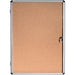 Bi-Office Enclore Indoor Lockable Notice Board Non Magnetic 6 x A4 Wall Mounted 72 (W) x 67.4 (H) cm Brown