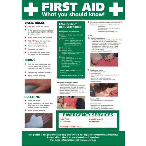 Poster First Aid Plastic 42 x 59.4 cm