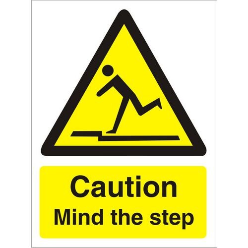 Warning Sign Mind The Step Plastic 30 x 20 cm