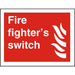 Fire Sign Fire Fighter's Switch Vinyl 15 x 20 cm