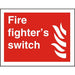 Fire Sign Fire Fighter's Switch Plastic 20 x 30 cm