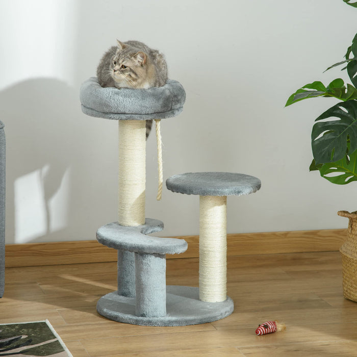 PawHut Cat Tree Grey 400 mm x 650 mm