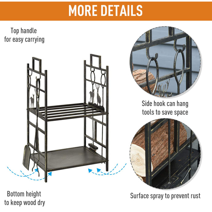 OutSunny Firewood Rack 842-152 Metal