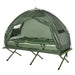 OutSunny 1-person Foldable Bag Tent W/ Sleeping Bag-Army Green