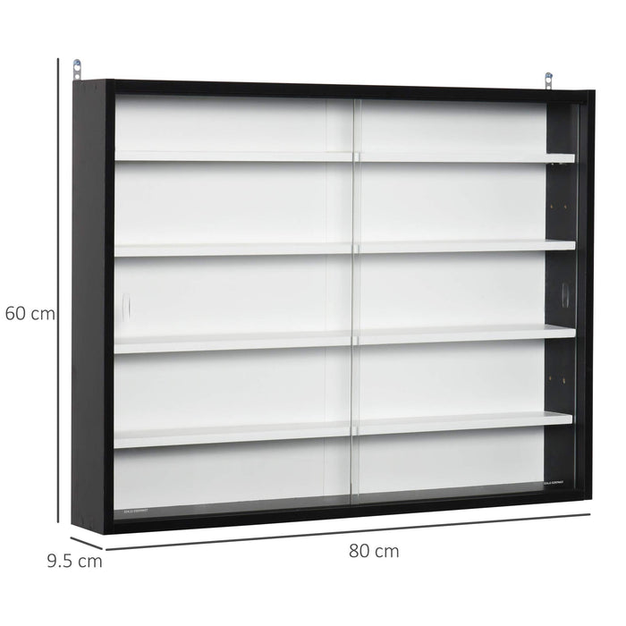 HOMCOM Shelving Unit 833-761BK Black 800 x 95 x 600 mm