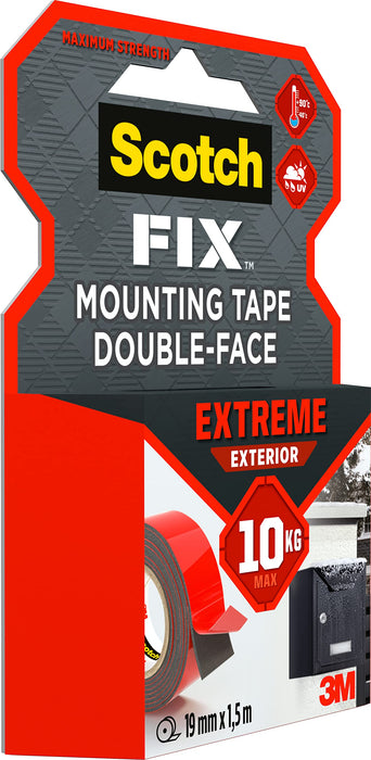 Scotch-Fix Mounting Tape Exterior Grey 19 mm x 1.5 m