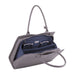 SOCHA Ladies Laptop Bag Straight Line Mud 15.6 Inch Synthetic Leather Light Grey 42 x 13 x 31.5 cm